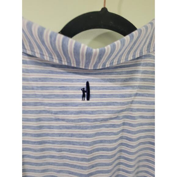 Johnnie-O  Declan Striped Top Shelf Performance Golf Polo Blue Mens Size 2XL - Picture 6 of 8